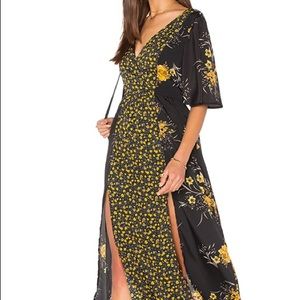 Band of Gypsies v neck floral maxi dress